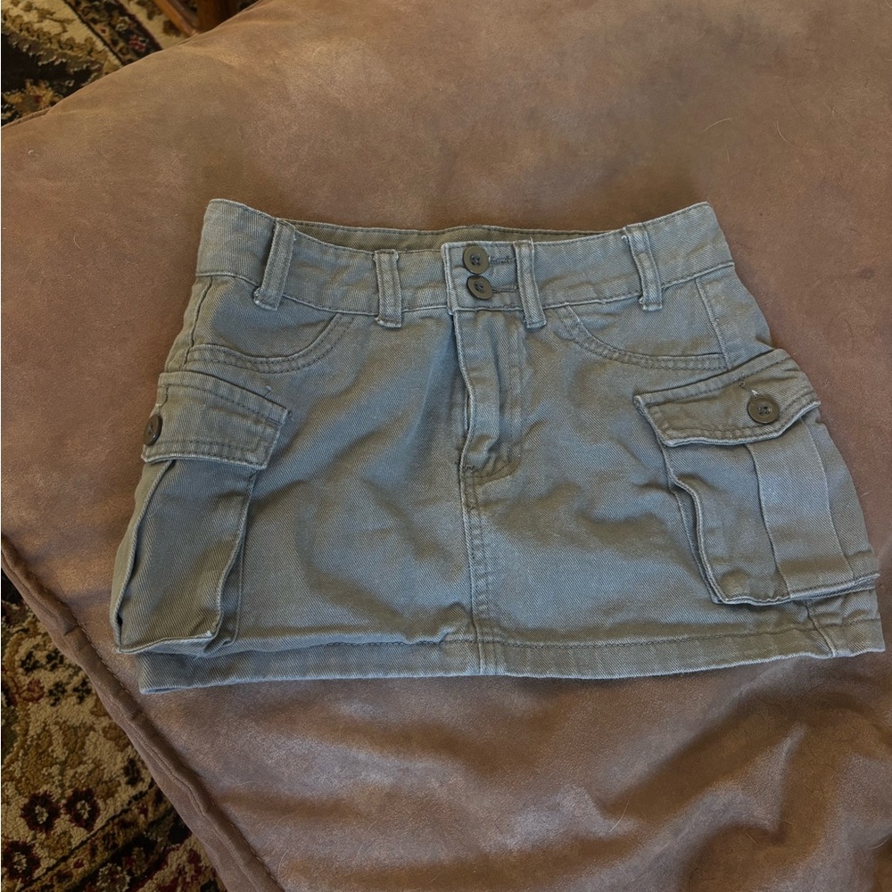 SHEIN Olive Green Cargo Mini Skirt